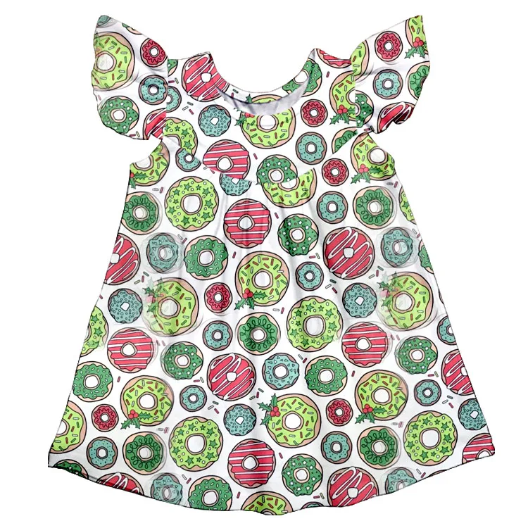 Wholesale Unique Girl Clothing Boutique Newborn Dress Milk Silk Donut