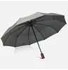 customized size 10k steel ribs 3 folding umbrella automatic with uv