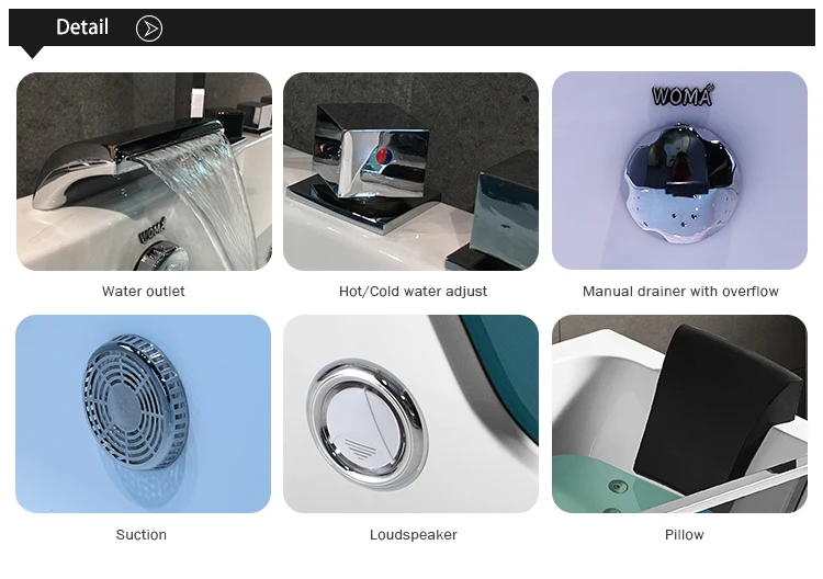 Woma Q408 New Hot Acrylic Jetted Tub Shower Combo Japanese Massage