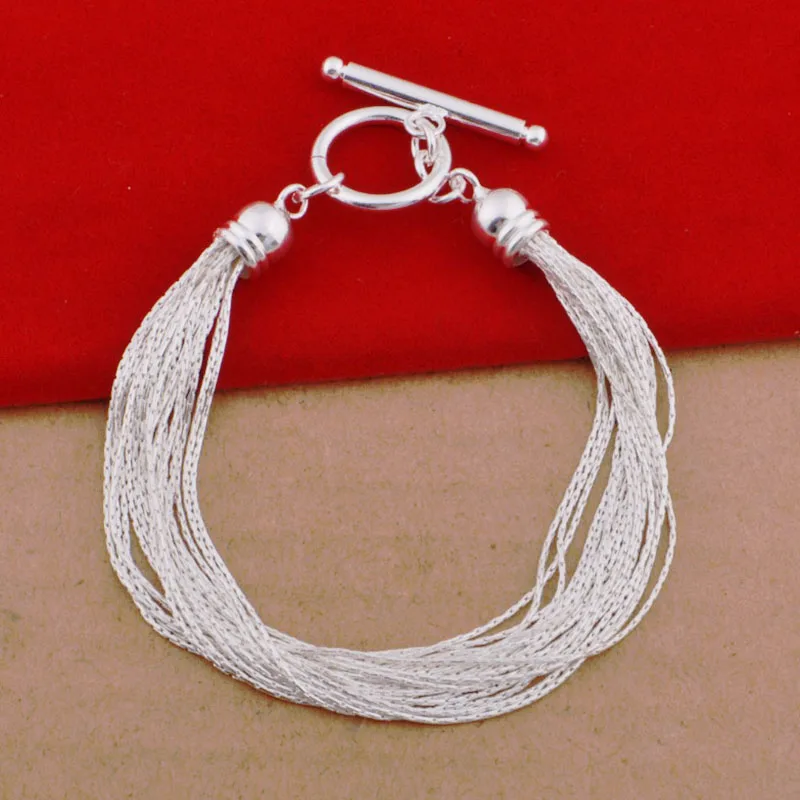 

Hainon Chinese factory plating 925 silver jewelry 20cm tennis bracelet women wholesale