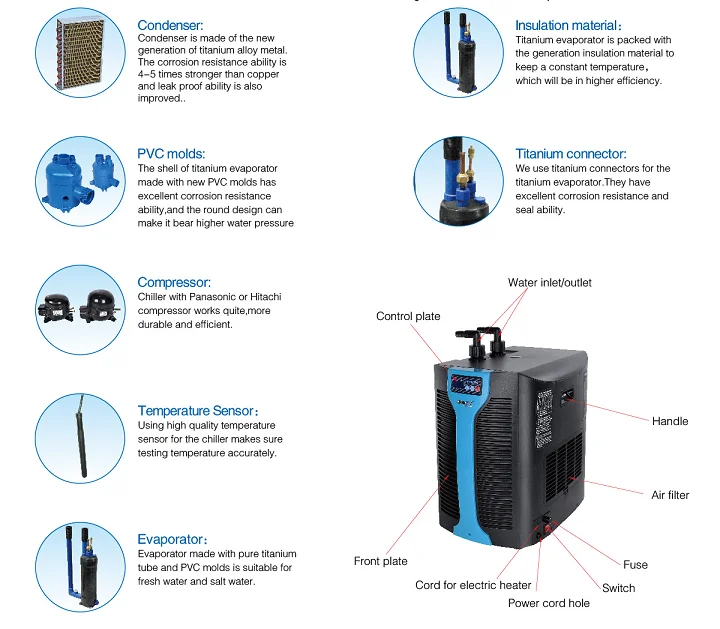 Machine Mini Water Chiller, 220V-240V, Water-Cooled - detail 8