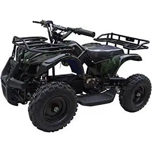 CR_Electronics Sonora Green camo 350W (Brush Motor) Electric ATV Ride on Toys, Ages 6 - 8