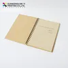 Handmade office supply a5 recycle brown kraft paper notebook unlined notebook paper