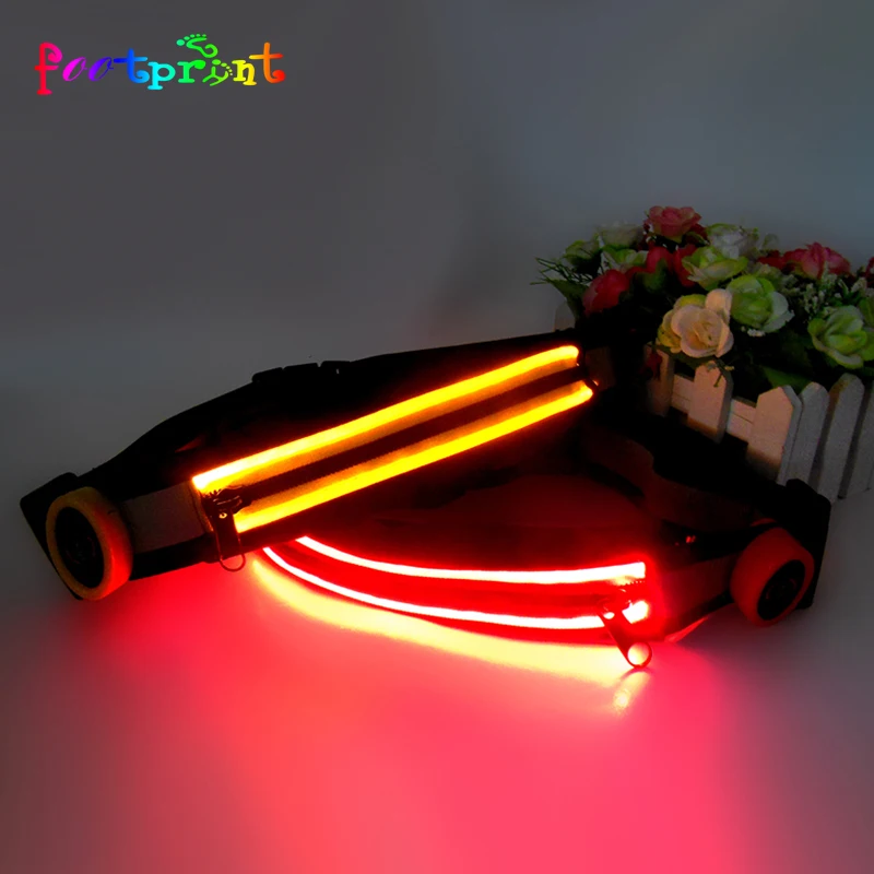 

Nice quality luminous led waist bag for running