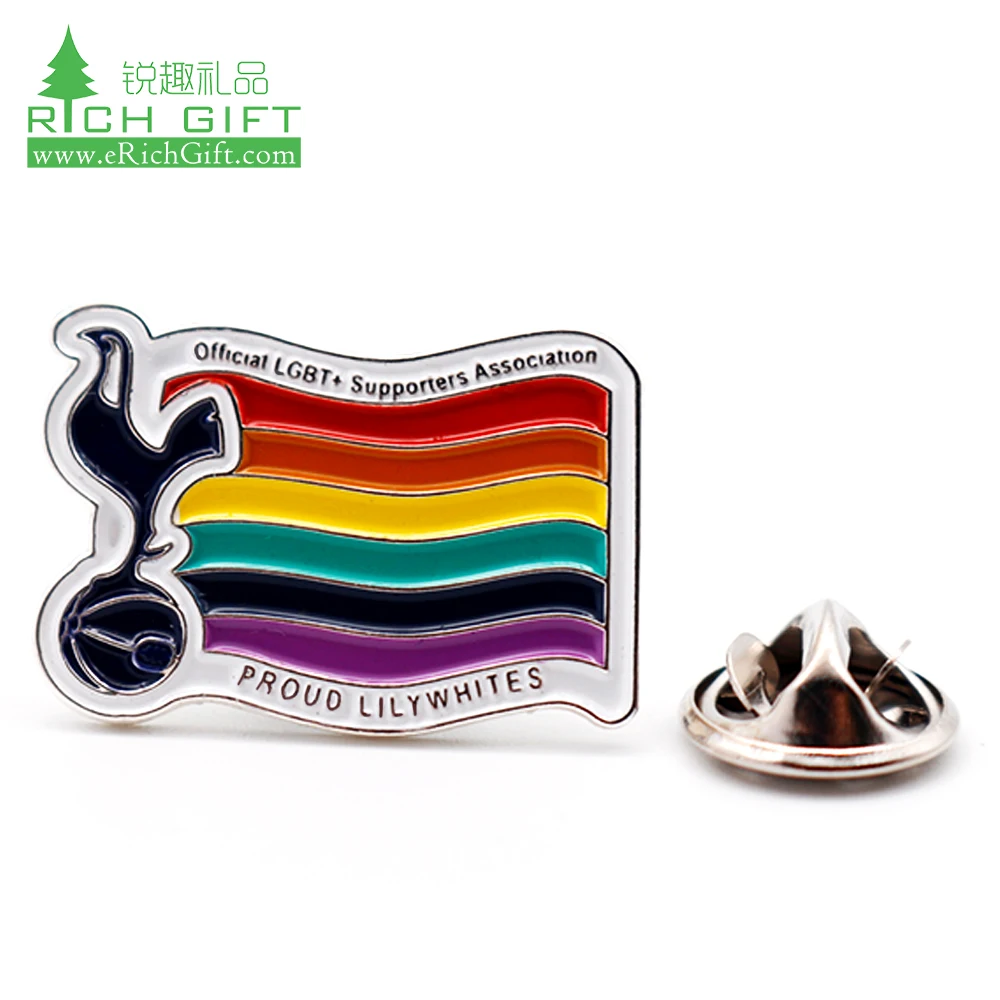 gay pride rainbow bow tie enamel pins