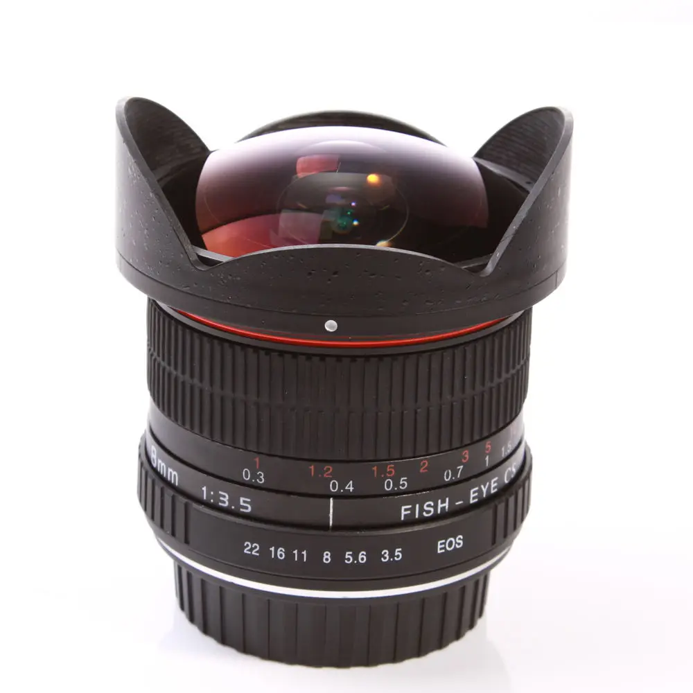 HD 8mm f/3.5 Wide Angle Fisheye Lens for Canon 1Dx 7D 6D 5D Mark II III 760D 70D