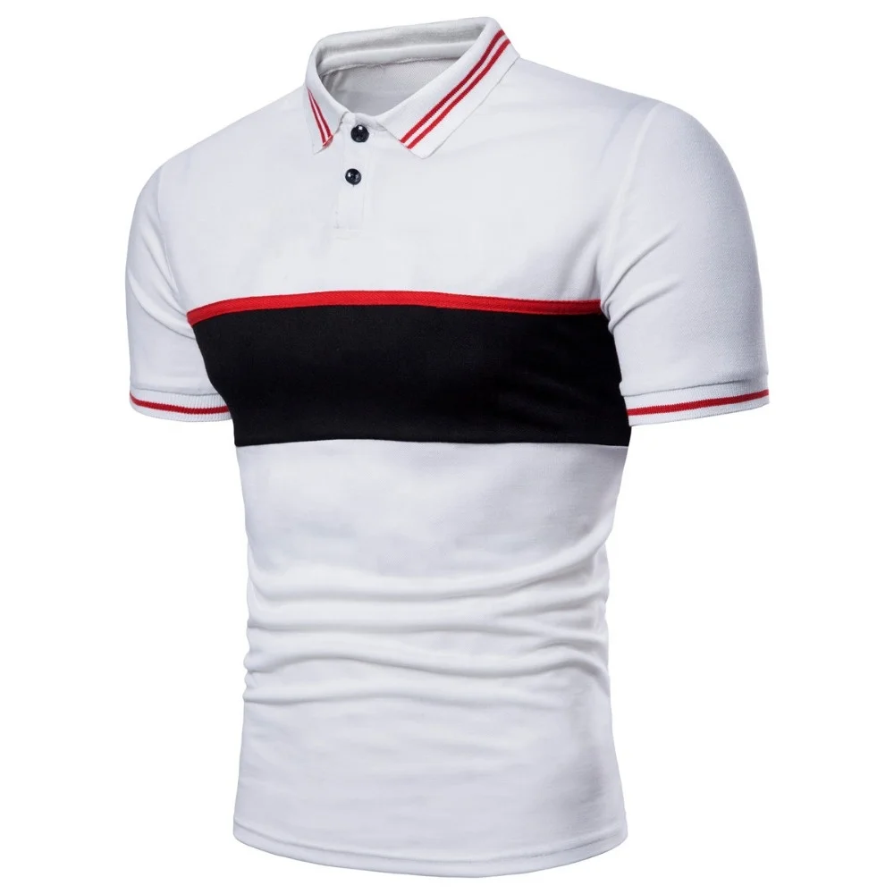 

custom casual printed short sleeve man polo t-shirt, White;black;gray