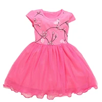 

baby girl pink red latest lace kid model fashion summer short sleeve dress child