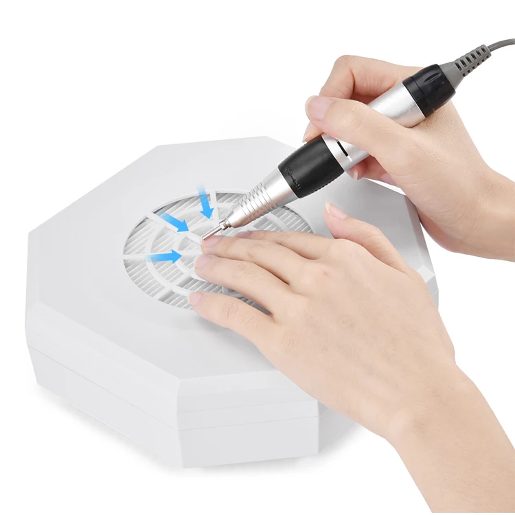 60w Power Nail Dust Collector Manicure Machine Vacuum Cleaner For Manicure Salon Nail Fan Dust