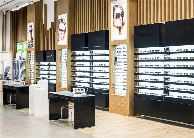 Professional New Interior Optical Store Fixtures Shop Display System