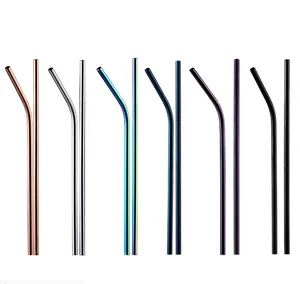 Image of 10.5 inch Reusable Stainless Steel 304 316 Straws with FDA