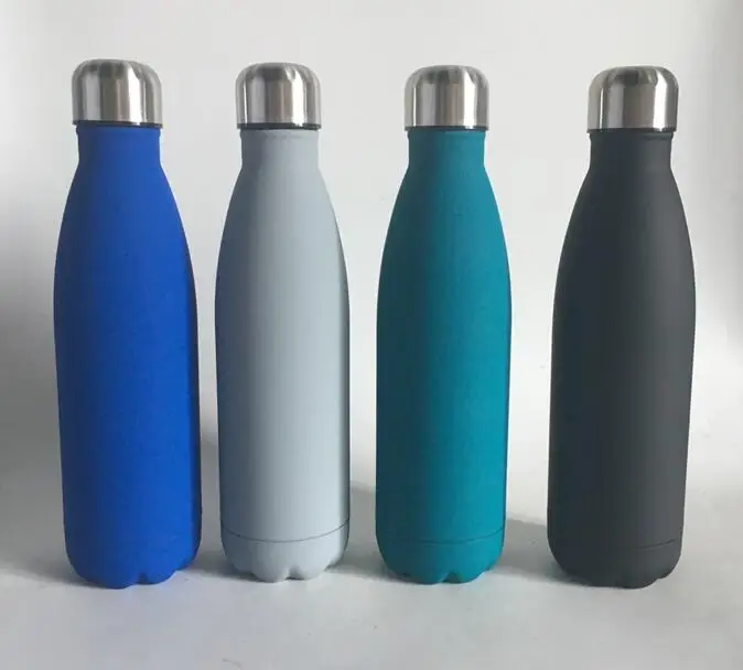 

Stainless Steel Vacuum Insulated Water Bottle Leak-proof Double Walled Cola Shape Bottle Flask Mug, Blue;red;yellow;pink;marble;wooden deisgn