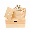 Custom Natural Pine Wooden Storage Boxes