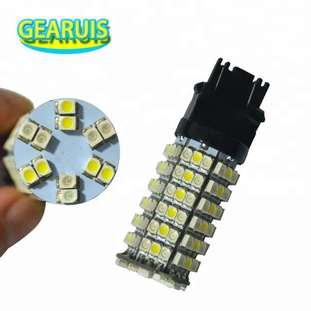 

Super Bright 12V Car T25 3157 Switchback LED Dual Color 3057 3457 White Amber Yellow 120 SMD 1210 3528 Turn Signal Lights DRL, White and yellow( dual color in 1 led)