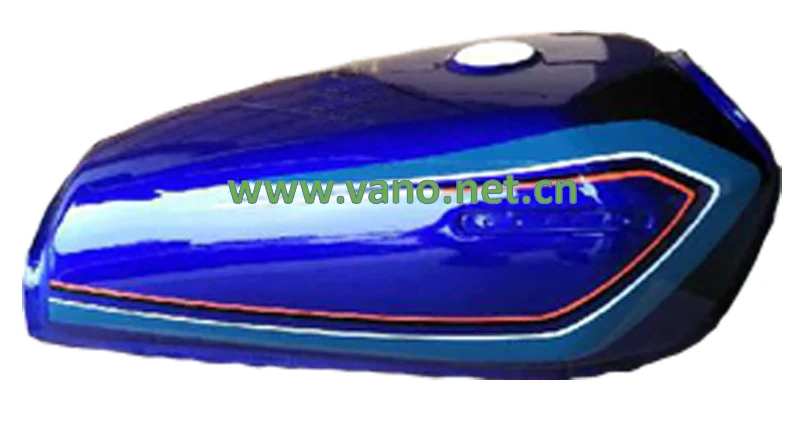 bright blue motorcycle fuel tank cg125