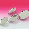 Stainless steel 18/20/25mm Stud Earring Blank Ellipse Teeth edge Setting Tray for Cameo Cabochons Jewelry Fittings
