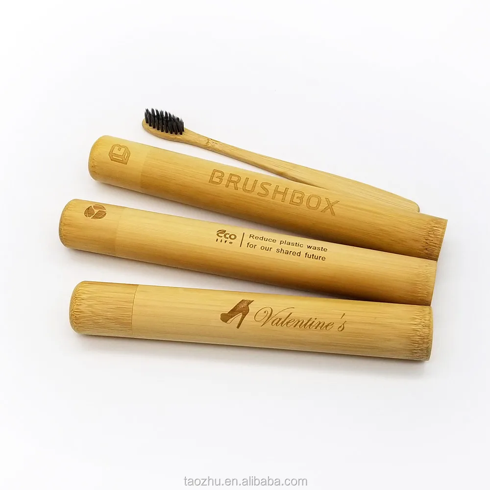 

[MOQ100 Custom Logo] [BC01] Biodegradable Natural Bamboo Toothbrush Case with personal Logo