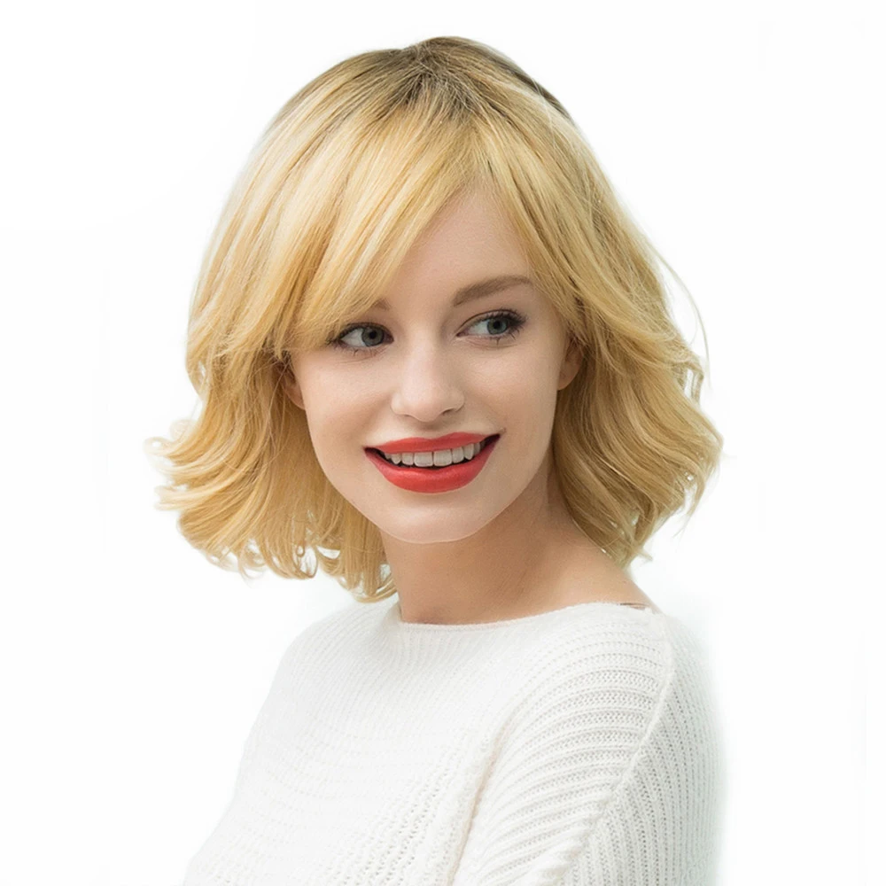 

Inteley blonde bob women's human hair wigs