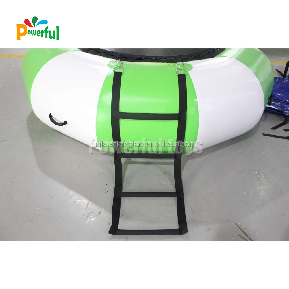 2.5m dia Inflatable Water Trampoline Bounce Swim Platform For Water Sports