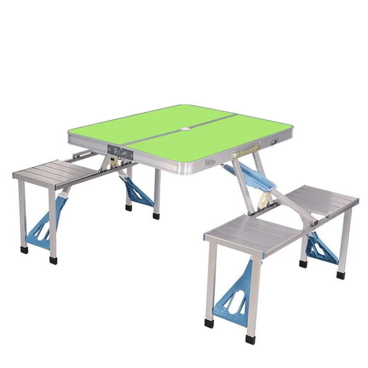 Aluminium Portable Camping Table With Bench Aluminum Outdoor Table