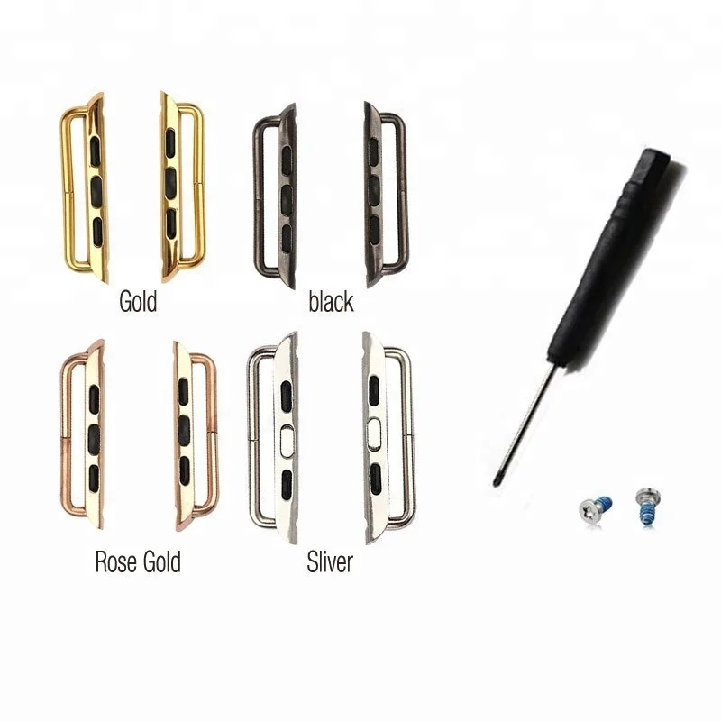 

For Apple Watch 38mm 42mm 40mm 44mm Stainless Steel Adapter iWatch Band Strap Lugs Connector Wrist Linker, N/a