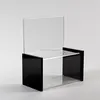 clear acrylic donation box comment ballot box with lock