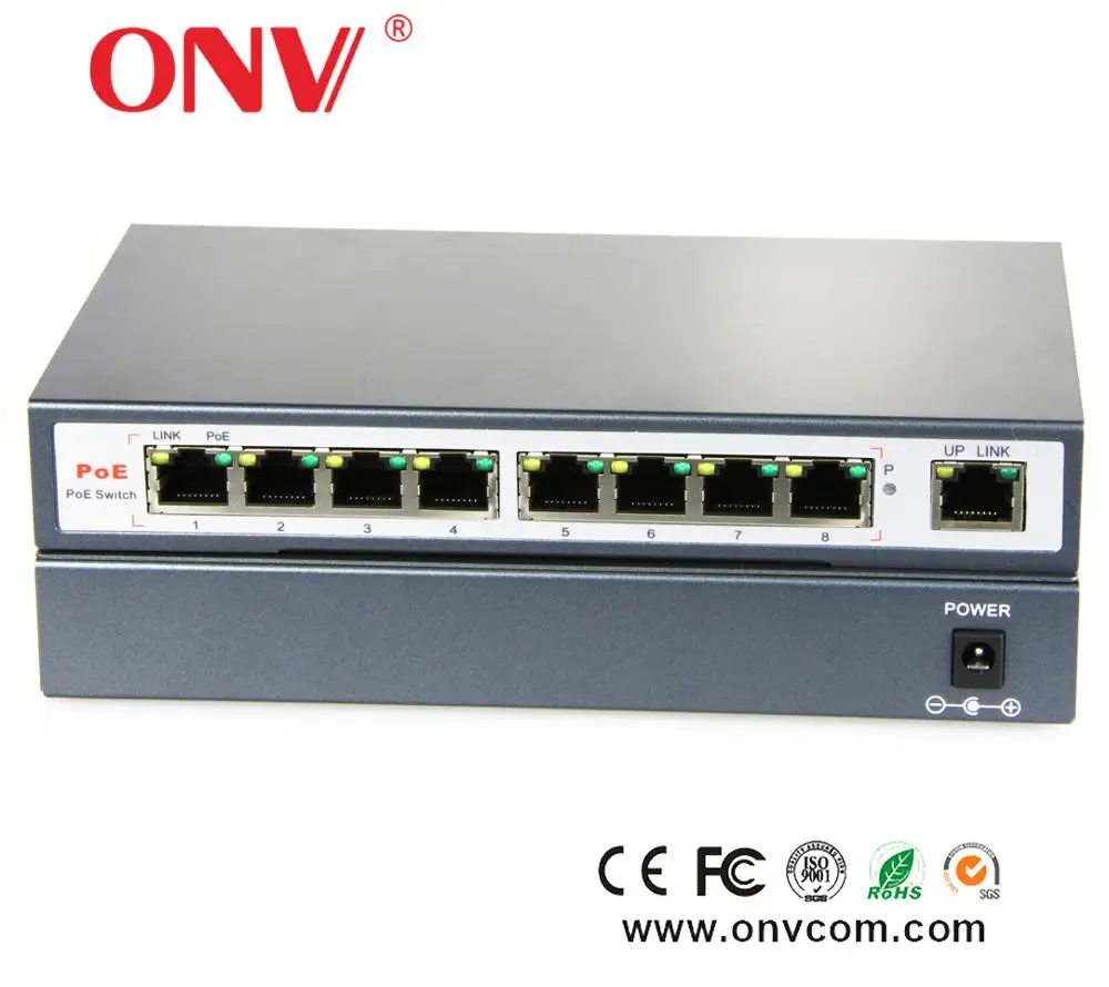 POE switch HUB 8 Port Network Device Power Over Ethernet for IP Cameras NVR 