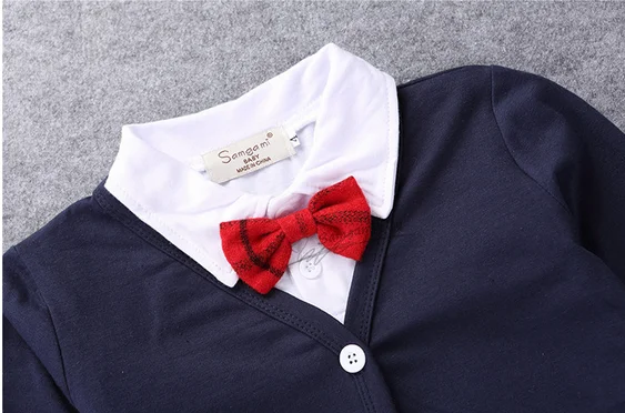 Enfants Noeud Papillon Blanc Polo Boutons Manteau Jeans 3 Pieces Ensemble Buy Manteau Polo Jean Product On Alibaba Com
