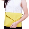Personalised Women Saffiano Leather Envelope Clutch Bag Monogram Pouch Custom Hand Bags for Ladies