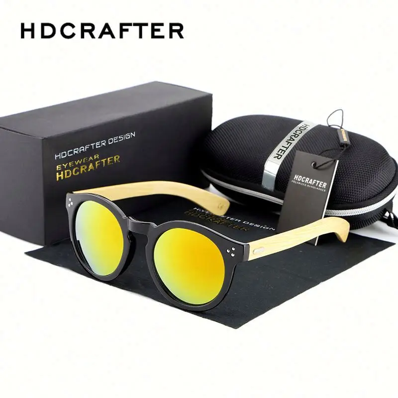 

2018 New Women Brand Designer bamboo sunglasses