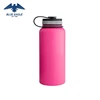Reusable bpa free FDA grade vacuum insulated double wall stainless steel thermal water bottle with straw