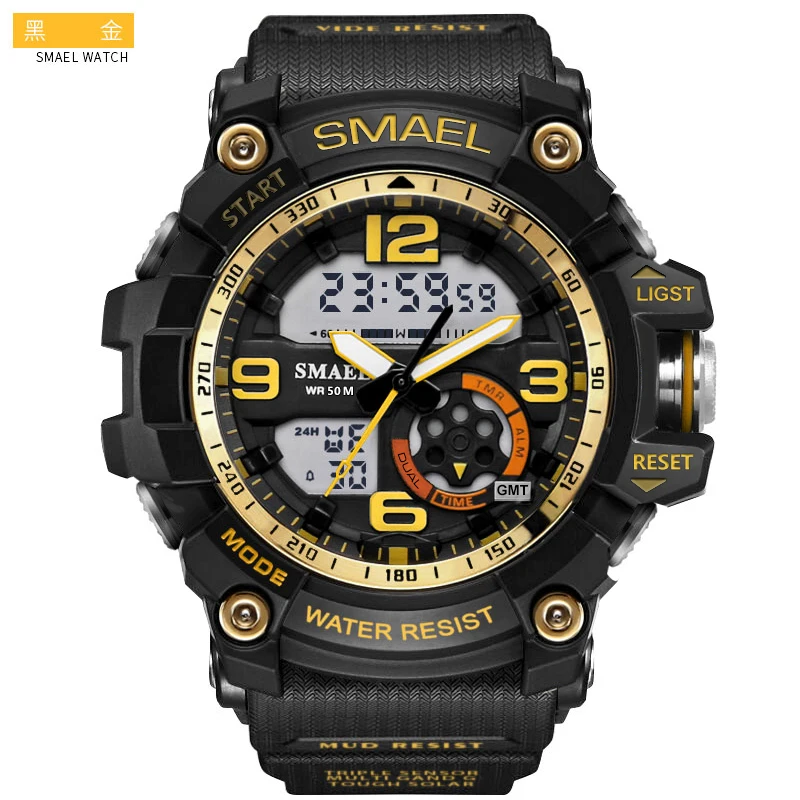 

Smael 1617 Brand LED Digital Quartz Watch Men's Waterproof Sprot Watch Men Japan Movement Casual Military Watches