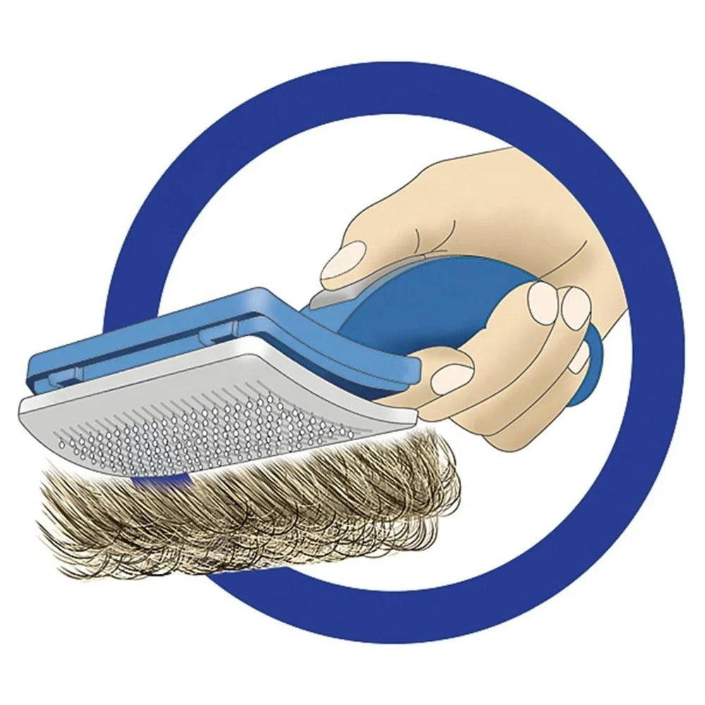 

Quality Self Cleaning Slicker Brush for Dogs and Cats, Blue