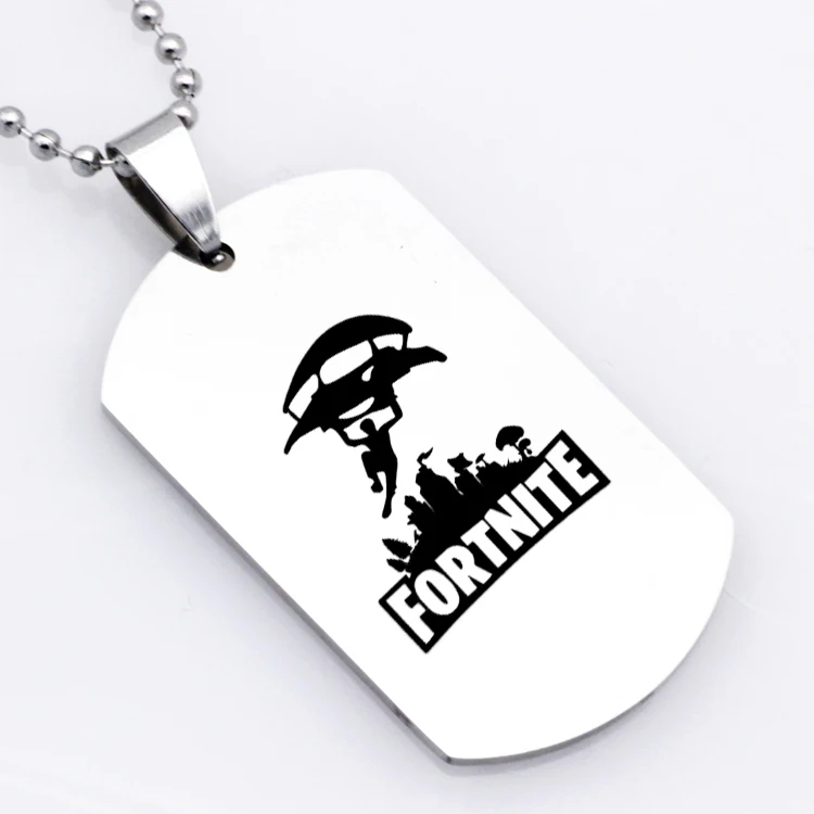 

Hot Sell Stainless Steel Custom Handmade Silver Jewelry The Hot Selling Game Fortnite Metal Necklace YP6669, N/a