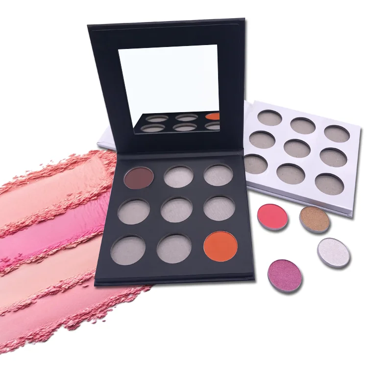Makeup Empty Eyeshadow Palette Cardboard With 9 Colorful Pans Buy