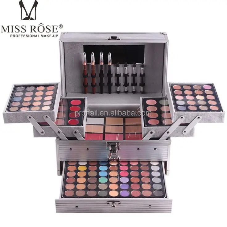 

Ready To Ship Miss Rose 133 colors Aluminum box big Makeup Palette set