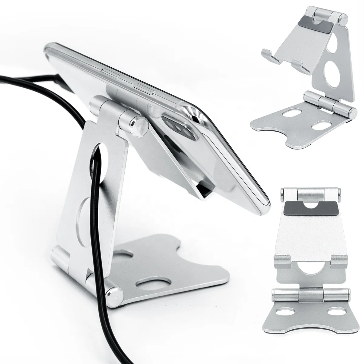 

Popular Top Selling Products Phone Laptop Stand Adjustable Stand For Mobile Phone, Silver