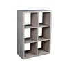 Wooden storage shelf 6 tiers bookcase for office