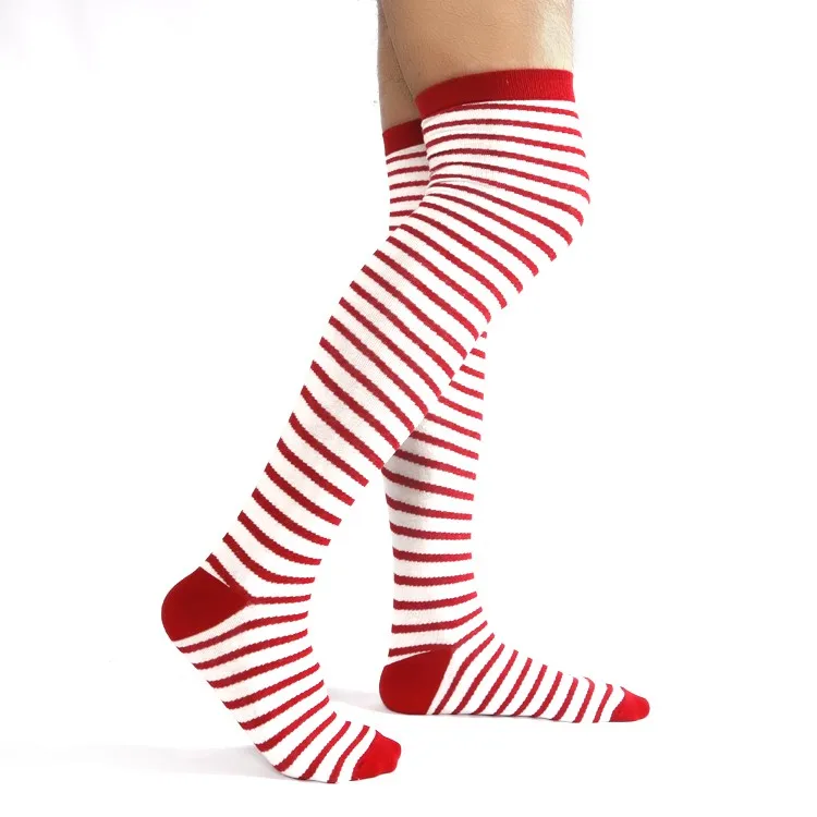 Novelty Candy Cane Striped Extra Long Socks - Buy Candy Cane Long Socks ...