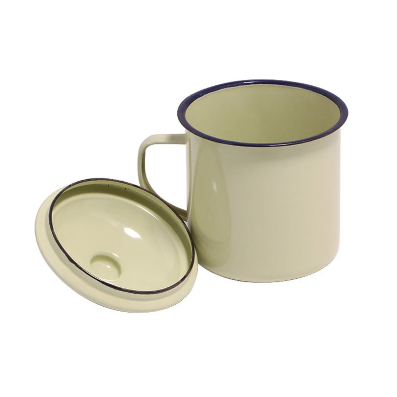 enamel mug custom printing 8oz enamel mug with lid