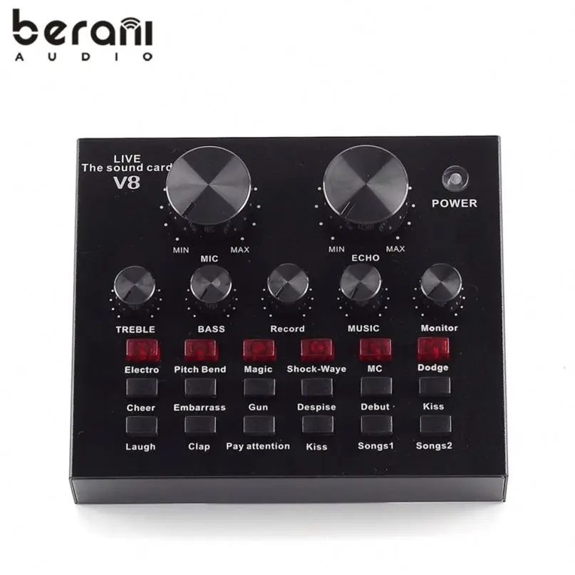

Berani V8 Music Sound Card, Black