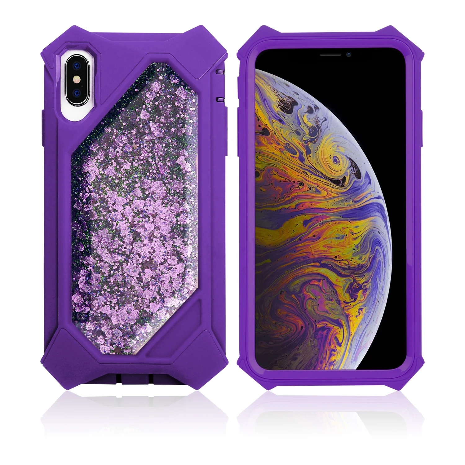 

Fashion Customize TPU PC Quicksand Phone Case for iPhone Xs Max/Xs/Xr/11/11 Pro/11 Pro Max, Multi colors