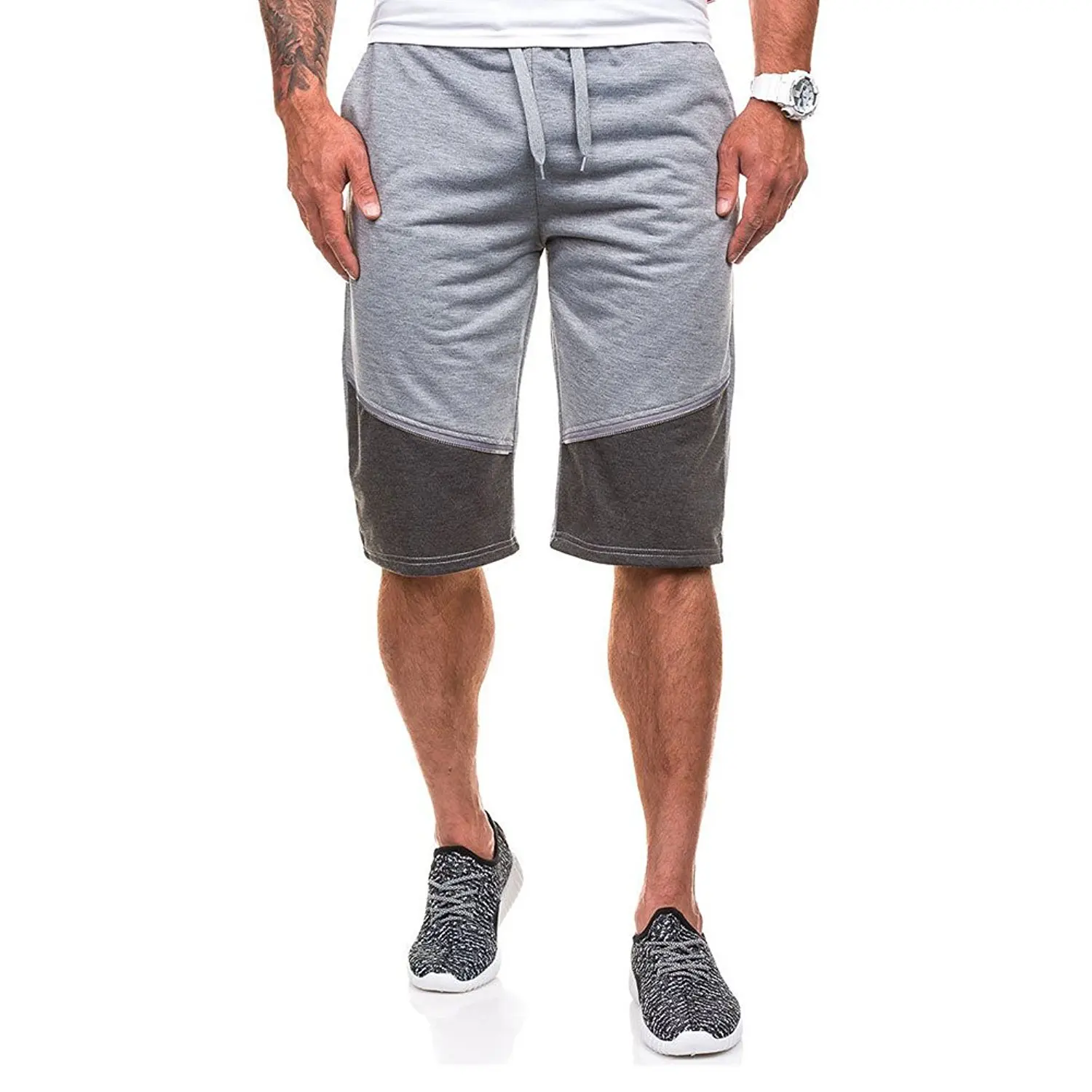 MUSE FATH Mens Casual Sport Shorts, Loose Fit and Elastic Waist Sweat Shorts, Jogger Shorts