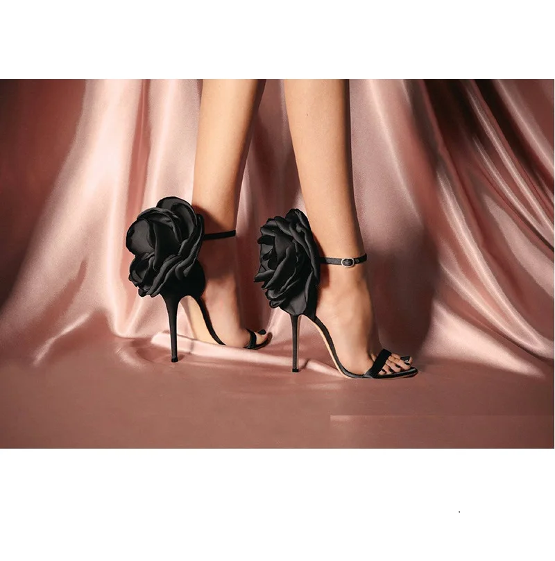 

latest new flower laces high heels sandals for women, Can be choose