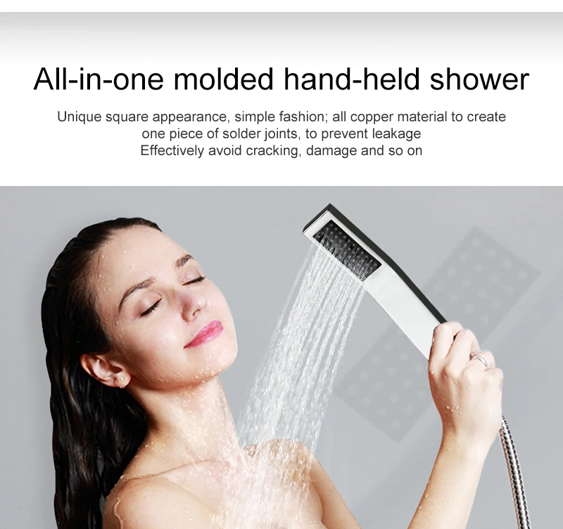 RainFALL Waterfall Shower Head Set Ceiling Concealed Luxury 2 Function Shower Faucets Tap Large LED Rainfall Thermostatic Smart