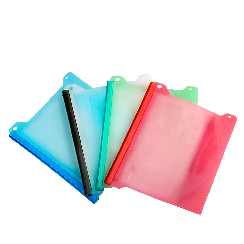 

Food Grade Silicone Reusable Vacuum Cooking Bag Silicone Freezer Bag For Food Storage, Customized color