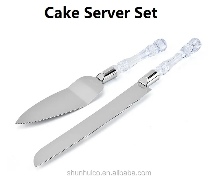 Stainless Steel Pie Cake Server And Knife Set Cake Server Set With