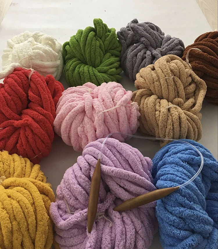 Super Chunky Big Crochet Chenille Yarn 