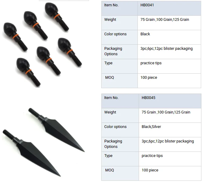 Broadhead Arrowhead Selfadjustable Weight Fixed Blade Onepiece 100