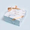 Custom logo printed spot marble pattern gift box wedding candy with hand gift birthday gift box